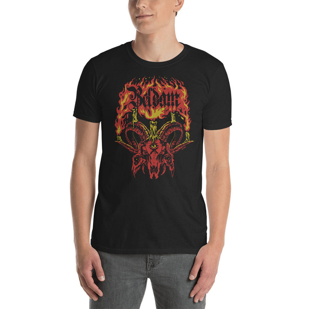 BELDAM - Altar Of The Three-Eyed Demon Goat (Red/Yellow) T-Shirt
