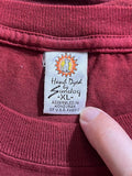 Pink Floyd Red Dye T-shirt Live Over Dyed Shirt XL