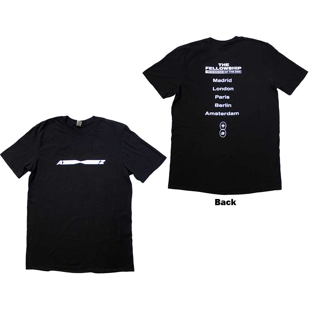 ATEEZ - Fellowship Tour Euro Logo (()) Black