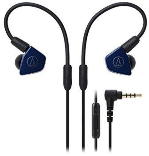 Audio Technica - ATH-LS50ISNV - In-ear headphones with Dual Symphonic Drivers and in-line mic and control, navy ((Speakers))