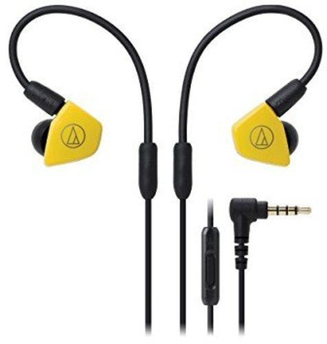 Audio Technica - ATH-LS50ISYL - In-ear headphones with Dual Symphonic Drivers and in-line mic and control, yellow ((Speakers))