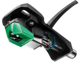 Audio-Technica - Audio Technica AT-VM95E/H Headshell/Dual Moving Magnet Cartridge Combo Kit (Black/Green) ((Headshell))