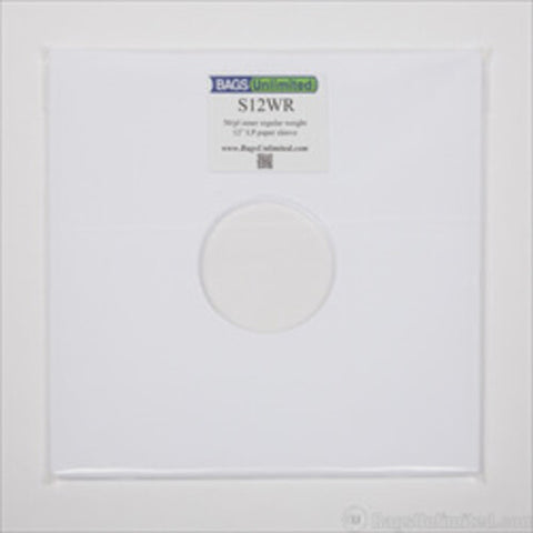 - Bags Unlimited S12WR 12" White Paper Inner Sleeve-100ct ((Bags))