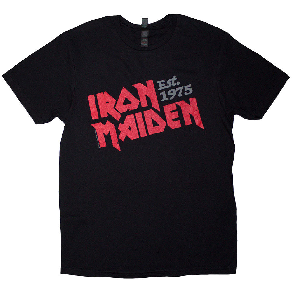 Iron Maiden - Est. 1975 Slanted Logo (()) Black