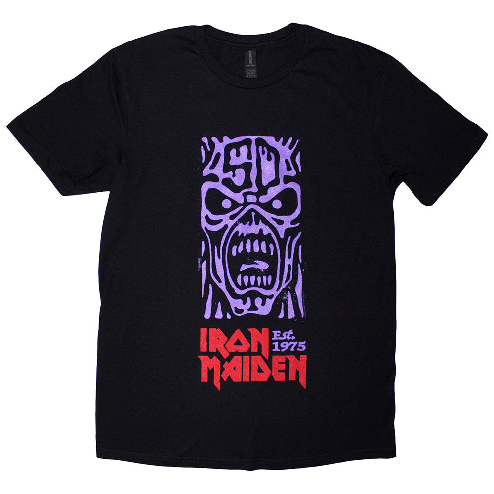 Iron Maiden - Est. 1975 Stamp Logo Purple (()) Black