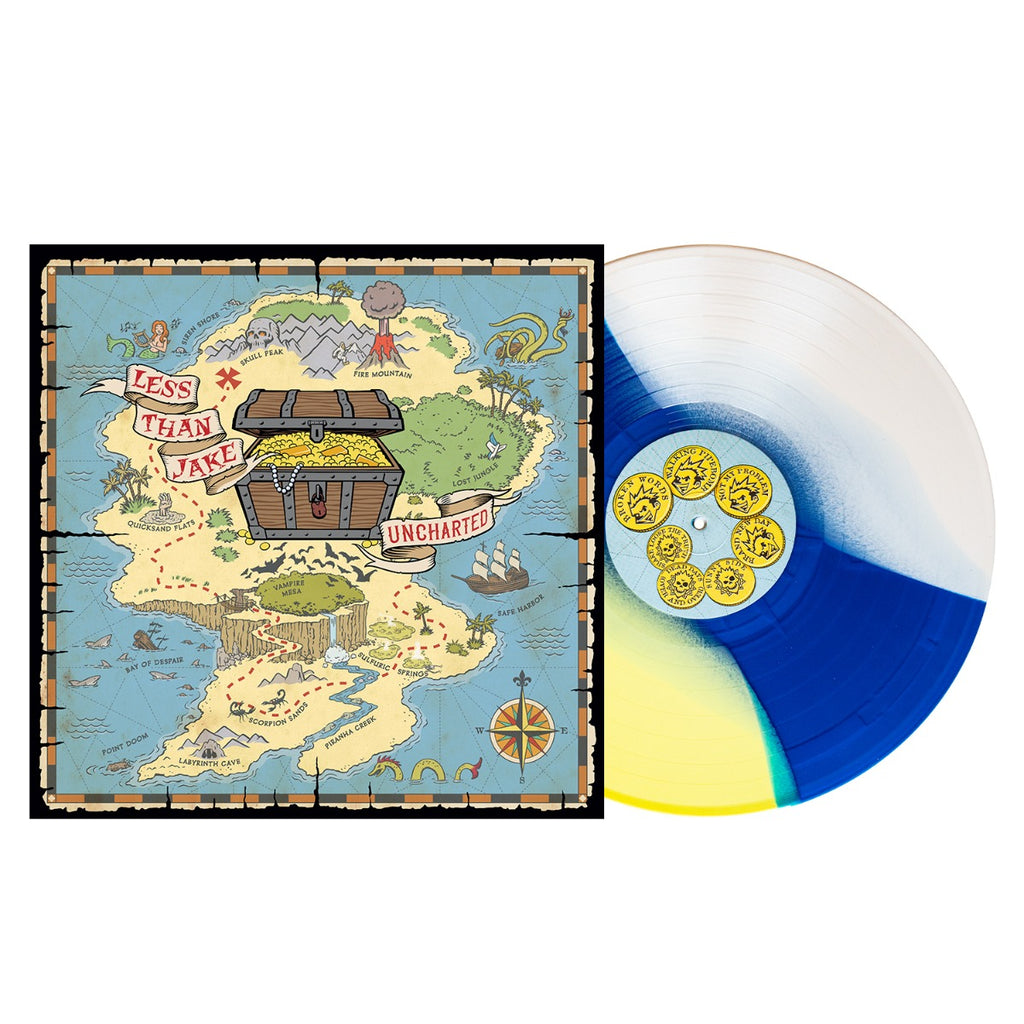 LESS THAN JAKE - Uncharted (Indie Exclusive, Easter Yellow/Blue/Bone Tri-Stripe Colored Vinyl) ((Vinyl))