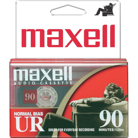 Maxell - Maxell 108527 UR-90 2PK Normal Bias Audio Cassettes 90 Minute With Cases 2 Pack ((Cassette))