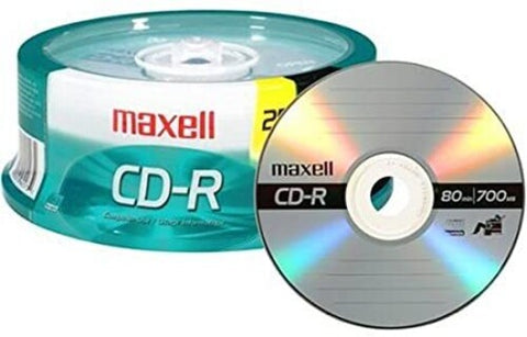 Maxell - Maxell 648445 CD-R 700 CD-R CD Recordable Discs 48X 700MB 80 Min Spindle 25 Pack ((CD))
