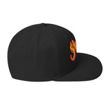 MerchMoment - Ghost Yellow Logo Black Embroidered Snap Back Hat (())