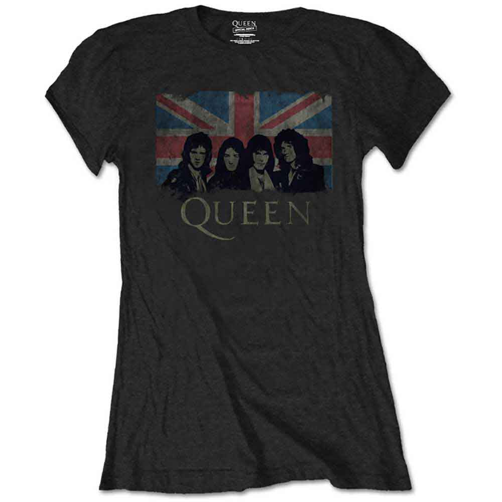 Queen - Union Jack Vintage (()) Black