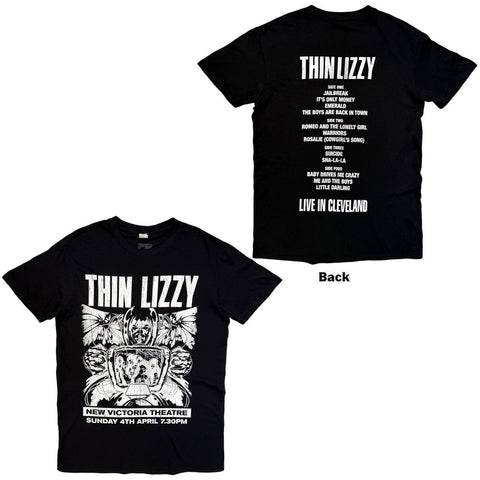 Thin Lizzy - Jailbreak Flyer Cleveland ’76 Unisex T-Shirt (Black) ((Apparel))