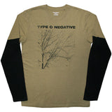 Type O Negative - Layered Long Sleeve T-Shirt: Tree – Black & Green (Back Print) ((Apparel))