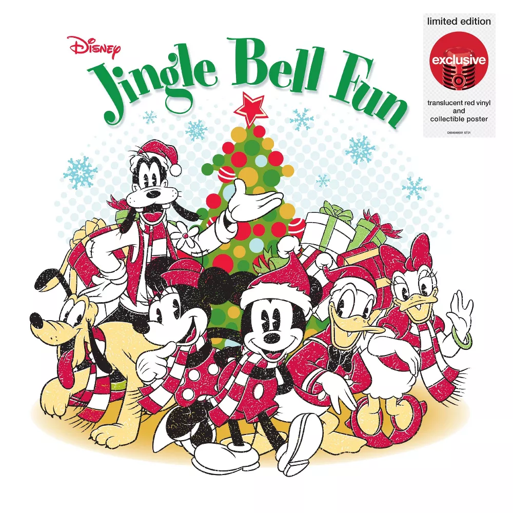 Various Artists - Disney Jingle Bell Fun (Limited Edition, Translucent Red Colored Vinyl, Collectible Poster) ((Vinyl))