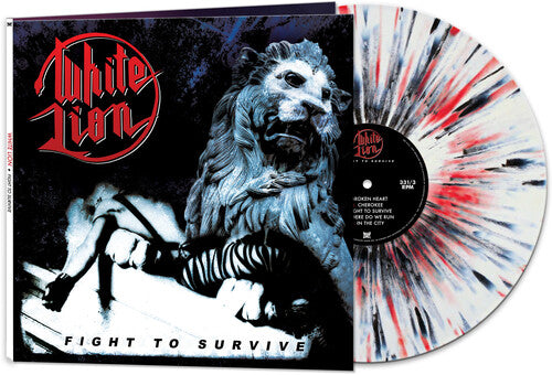 White Lion - Fight To Survive - WHITE/ BLACK/ RED SPLATTER ((Vinyl))