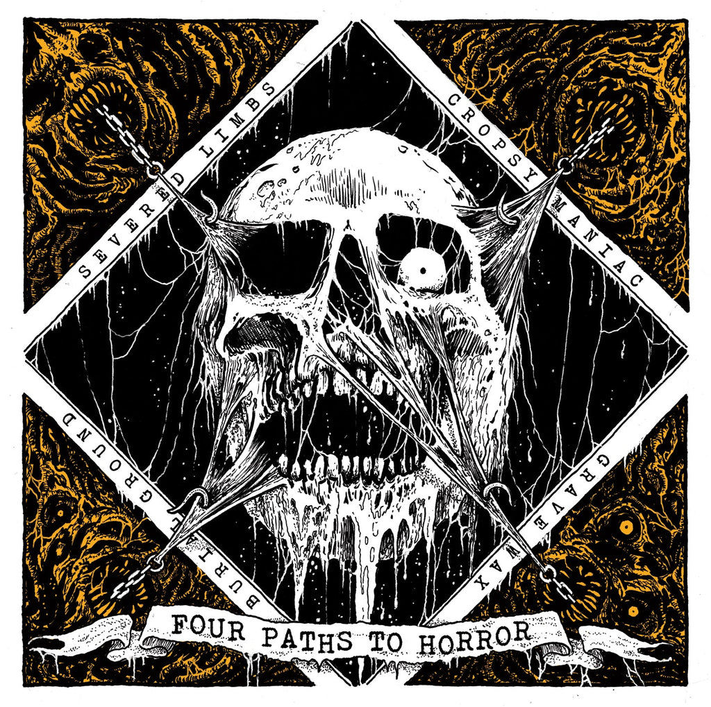 CROPSY MANIAC / BURIAL GROUND / GRAVE WAX / SEVERED LIMBS - Four Paths To Horror "Split" CD