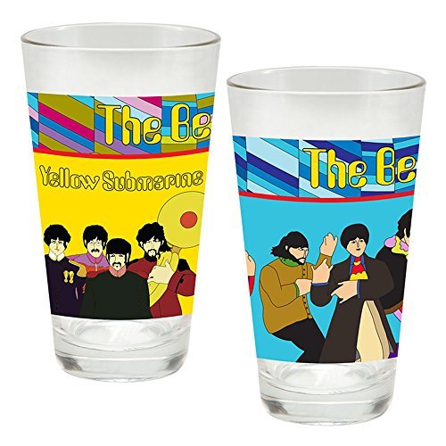 BEATLES YELLOW SUBMARINE 2 PC. 16 OZ. GLASS SET - BEATLES YELLOW SUBMARINE 2 PC. 16 OZ. GLASS SET ((Collectibles))