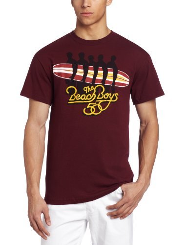 Beach Boys - The Beach Boys Surfboard Men'S T-Shirt, Maroon, Large ((Apparel))