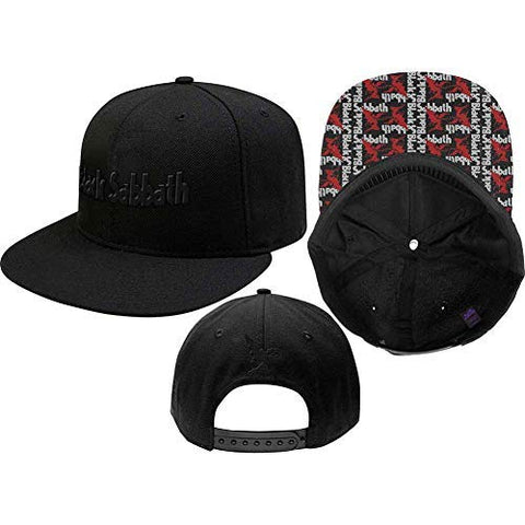 Black Sabbath - Logo & Demon Black Snapback Cap ((Apparel))