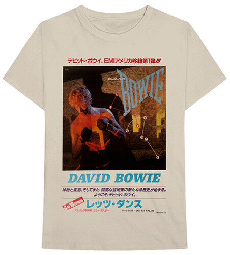 David Bowie - Let's Dance Japanese Text Sand Unisex Short Sleeve T-shirt2XL ((Apparel))