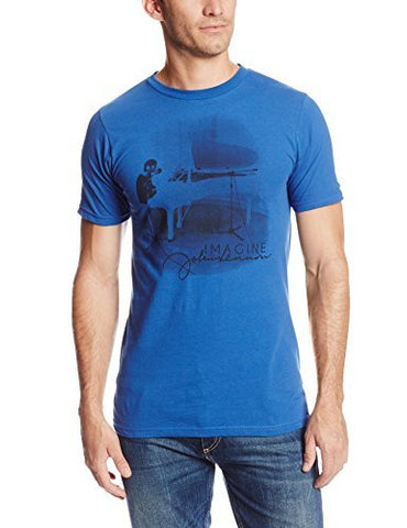 John Lennon - Zion Rootswear Men'S John Lennon Imagine (Blue) T-Shirt, Blue, Medium ((Apparel))