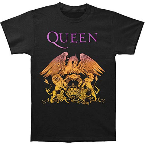 Queen - QUEEN CREST GRADIENT BLACK SS TEE 2XL ((Apparel))