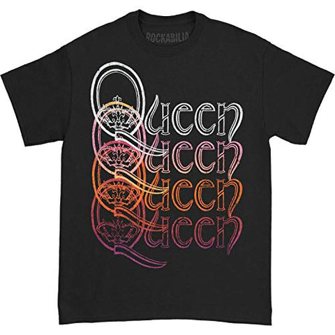 Queen - QUEEN REPEAT LOGO BLACK SS TEE LARGE ((Apparel))