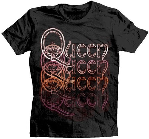 Queen Repeat Logo Black Ss Tee 2Xl - Queen Repeat Logo Black Ss Tee 2Xl ((Apparel))