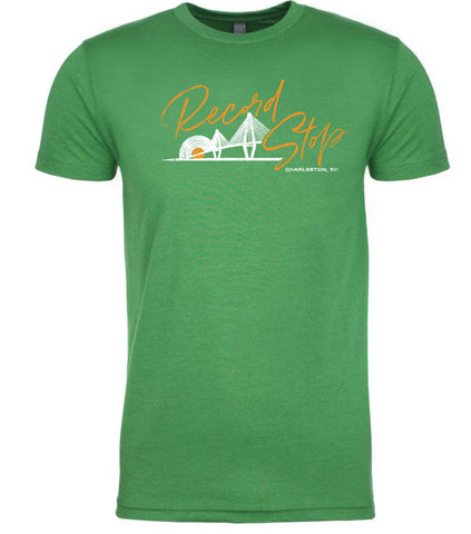 Record Stop - Record Stop Charleston Ravenel Bridge - Green Tee ((Apparel))