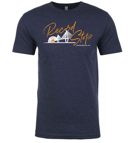 Record Stop - Record Stop Charleston Ravenel Bridge - Midnight Navy Tee ((Apparel))