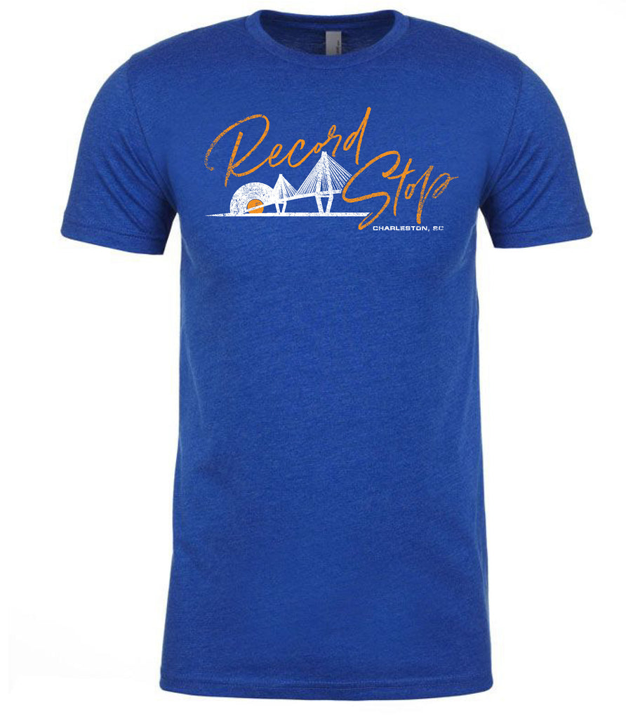 Record Stop - Record Stop Charleston Ravenel Bridge - Royal Blue Tee ((Apparel))